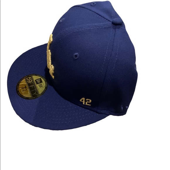 Los Angeles Dodgers Hat Fitted 7 3/4 Men New Era 59Fifty Lids Thank You Jackie - Picture 5 of 5